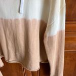 Beige/brown tye dye cropped hooded pullover Size L Photo 2