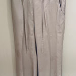 Vivienne Tam  Silk Wide Leg Pants Beige Elastic Waist Drawstring Size L Photo 0
