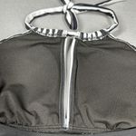 Tempt Me Swimsuit One Piece Womens Small Black White Halter Tie V Neck Ruched Photo 4