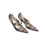 Nine West  Snakeskin Print Pointed Toe Heels – Size 9.5M Photo 2