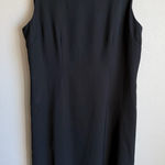 Mary McFadden Black Shift Sleeveless Tank Dress Womens 14 90s Classic Photo 0