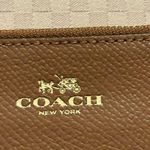 Coach Brown Pebble Leather Writslet Inside Pocket Photo 1