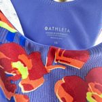 Athleta  Conscious Crop Tank Top Size 1X NWOT Floral red and blue Photo 3