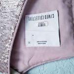C/MEO COLLECTIVE  Pink Sequin Long Sleeve V-neck Top Photo 4