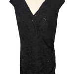 Ralph Lauren Whimsigoth Cocktail Sheath Lace Sequin Black Dress 16W Photo 0