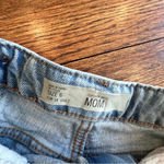 Top Shop Moto Mom Multi Patch Distressed Jean Cut Off Shorts Size Us 2 D0641 Photo 5