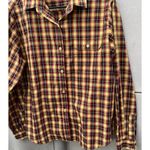 Vintage The Fox Collection Women’s Long Sleeve Button Down Shirt Plaid Size 16 Yellow Photo 7