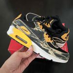 Nike New Air Max 90 GS Black University Gold Camo Photo 1