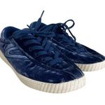 Madewell  x Tretorn Blue Velvet Low Tops Lace up Sneakers Shoes Size 9 Photo 0