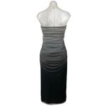 ZARA  Gray Black Ombre Strapless Tube Bandeau Sleeveless Drape Midi Dress Size L Photo 2