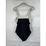 Summersalt  Jetsetter One Piece Swimsuit Women 14 Black White Tie Neck Beach Photo 1