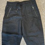 Athleta  Black Cabo 100% Linen Joggers, Size 8, Like New Photo 1