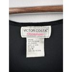 Women’s Victor Costa 1X Black Velvet Sleeveless Blouse Photo 3