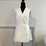 Lulus White bow tie vest top.  size medium Photo 7