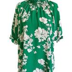 Sienna Sky  Green Unlined Floral Blouse Women Top Size Medium | 63-47 Photo 0