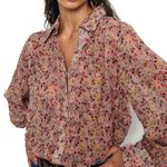 Ba&sh Maxence Button Up Blouse Shirt Beige Large 8 Photo 1