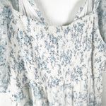 Storia  Daphne Blue White Floral High Slits Eyelet Detailing Maxi Dress Size 3XL Photo 9