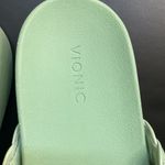 Vionic  KENJI Sunrise Wedge Mint Green Sandal Size 9 Braided Leather Thong Strap Photo 5