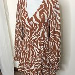 Very J V ery j brown and white sheer long sleeve mini dress size small Photo 1
