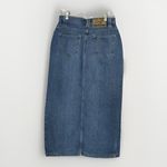 No Excuses Vtg Y2K Denim Midi Skirt 9/10 Blue 100% Cotton Cottagecore Prairie Trad Wife Photo 1