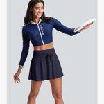 Iseegz. Women's High Waisted 15'' Swim Skirts Tummy Control Bathing Suit Skirt Bottoms Swimsuit with Liner Pockets Photo 4