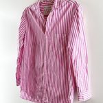 Frank & Eileen Joedy Long Sleeve Button Down Striped Cotton Shirt Pink XS Photo 8