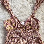 Cleobella Stella Midi Dress in Geo Print Brown Neutral Ruffle Size Small Photo 6