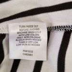 Alfred Dunner Petite  Black & White Striped Red Trim T-Shirt Size Medium Photo 4