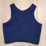 brenda's New Brenda Sparkeling Navy Cropped Tank Top Photo 1