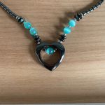 Heart Necklace Black Photo 2