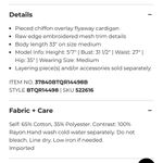 BKE  Boutique Chiffon Lace overlay Flyaway Cardigan. Size XSmall Glacier … Photo 13