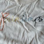 Modcloth Printemps Spring Embroidered Modal Sweater Cream XL French France Photo 5