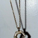 Bohme  Diamond Encrusted Gold Hexagon Necklace Photo 0
