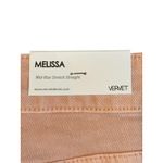 Vervet  Melissa Mid Rise Straight Leg Jeans Raw Hem Crop Pink Women Size 27 NWT Photo 6