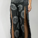 Earthbound  Boho Open Thigh Flowy Yoga Wide Leg Pants Photo 0