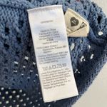 Madewell  Open Stitch Crochet Crop Sweater Vest Blue Medium Photo 4