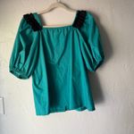 Vintage Western Teal Prairie Skirt & Blouse Set Pitchfork Brand M Green Size M Photo 2