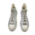 Converse  Shoes Womens 9 CTAS Lift Platform Metallic Silver Sneakers 571082C Photo 4