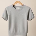 Treasure & Bond Gray short sleeve Sweatshirt Crew Neck Photo 0