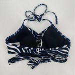 Carmen Marc Valvo NEW  Bikini Top Small Swim Sense Animal Zebra Underwire Wrap Photo 2