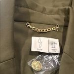 Joie NWOT  Gold Button Fitted Military Blazer Jacket Green Medium Photo 5