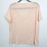 J.Crew Vintage Cotton V Neck T Shirt Women's XL Pale Pink Soft Everyday Basic Photo 7