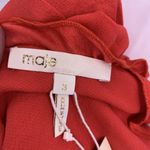 Maje  Top Red Lierro Ruffle Overlay Lightweight Tie Back Silky Chic New 3/Large Photo 6