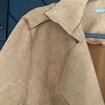 Tan Suede French Coat Size M Photo 2