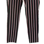 Mango Black, Red & White Striped Viscose Blend Career Fitted Pants Women Sz 6 Photo 3