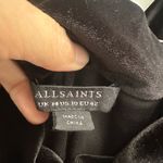 All Saints Velvet Black Off-Shoulder Dress Photo 6