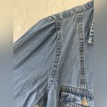 American Eagle  Fit Flare Blue Chambray Denim Dress Long Sleeve Button Up Size S Photo 3