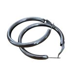 2’’ Silver Chunky Hoop Earrings Photo 2