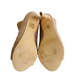 ALDO Sparkle Open Toe Stiletto Size 9 Sock Ankle Bootie Gold Nude Rhinestone Photo 5