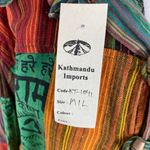Kathmandu Imports  Boho Colorful Patchwork Tunic Hoodie M/L 100% Cotton Photo 7